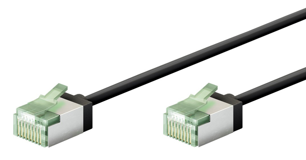 74355 GOOBAY καλώδιο δικτύου 74355, CAT 8.1 U/FTP, ultra slim, copper, 40Gbps, 3m, μαύρο - 4040849743559 - Image 1