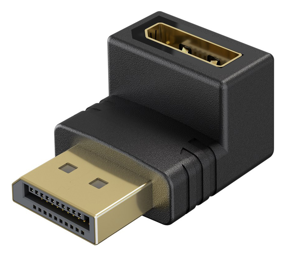 77130 GOOBAY αντάπτορας DisplayPort 77130, 8K/144Hz, γωνιακός, μαύρος - 4040849771309 - Image 1