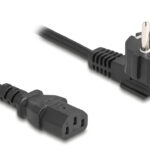 DELOCK καλώδιο τροφοδοσίας 81298, 3x 1.00mm², 1m, μαύρο - 4043619812981