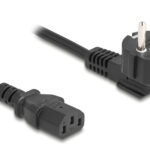 DELOCK καλώδιο τροφοδοσίας 81299, 3x 0.75mm², 1m, μαύρο - 4043619812998