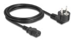 DELOCK καλώδιο τροφοδοσίας 81326, 3x 0.75mm², 2m, μαύρο - 4043619813261 - Image 2