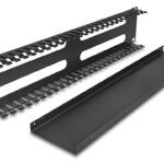 DELOCK cable management 81559 για rack 19"/2U, μεταλλικό, μαύρο - 4043619815593