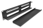 DELOCK cable management 81559 για rack 19"/2U, μεταλλικό, μαύρο - 4043619815593