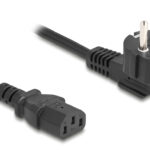DELOCK καλώδιο τροφοδοσίας 81567, 3x 1.00mm², 2m, μαύρο - 4043619815678
