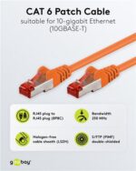GOOBAY καλώδιο δικτύου 92457, CAT 6 S/FTP, copper, 250MHz, 0.15m, πορτοκαλί - 4040849924576 - Image 2