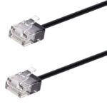 POWERTECH καλώδιο δικτύου CAB-N432, Cat 6A U/UTP, ultra slim, copper, 500MHz, 2m, μαύρο - 5210131139332