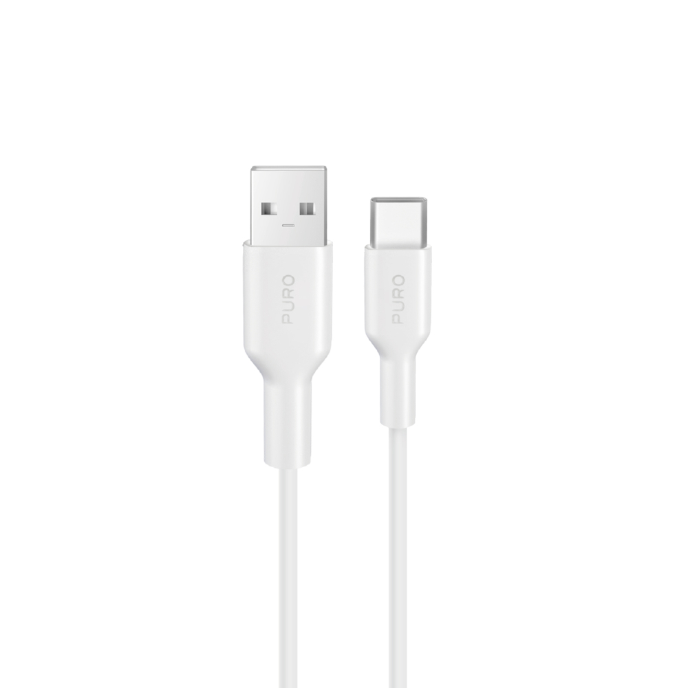 CUSBC31WHI_00 Puro Cable in TPE "Plain" USB Type-C to USB-A 2.0, 3A, 480MBps, 1m , white - Image 1
