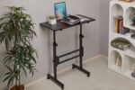 BRATECK γραφείο FWS10-6 με ρυθμιζόμενο ύψος & ροδάκια, 800x400x710~1110mm, μαύρο - 5210131143193 - Image 2