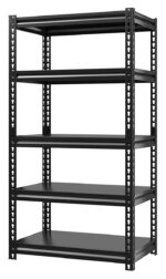 HOME USE μεταλλική ραφιέρα HUH-0248 με 5 ράφια, 90x40x183cm, μαύρη - 5210131137185