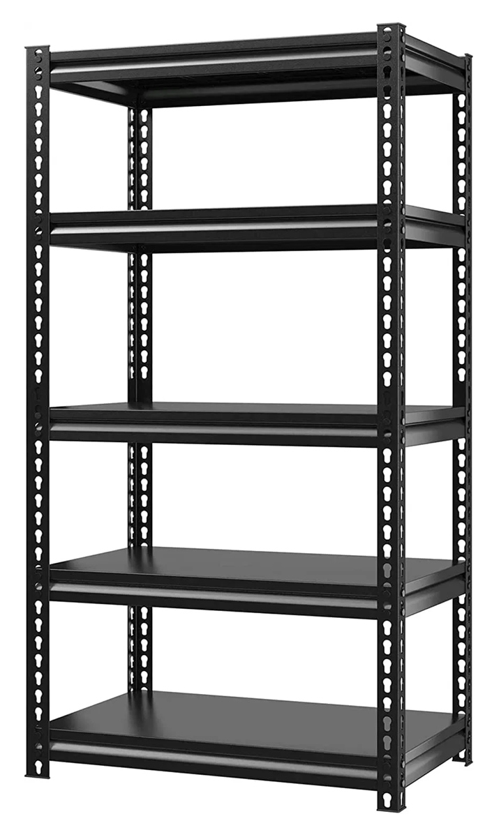 HUH-0248 HOME USE μεταλλική ραφιέρα HUH-0248 με 5 ράφια, 90x40x183cm, μαύρη - 5210131137185 - Image 1