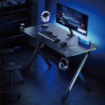 POWERTECH gaming γραφείο PT-1498 με RGB φωτισμό, 120x60x75cm, μαύρο - 5210131137833 - Image 2