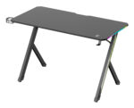 POWERTECH gaming γραφείο PT-1498 με RGB φωτισμό, 120x60x75cm, μαύρο - 5210131137833