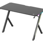 POWERTECH gaming γραφείο PT-1498 με RGB φωτισμό, 120x60x75cm, μαύρο - 5210131137833