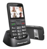 POWERTECH κινητό τηλέφωνο Sentry Eco V2, dual SIM, πλήκτρο SOS, μαύρο - 5210131011478