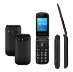 POWERTECH κινητό τηλέφωνο Milly Flip V2, 2.4", dual SIM, πλήκτρο SOS, μαύρο - 5210131090008 - Image 2