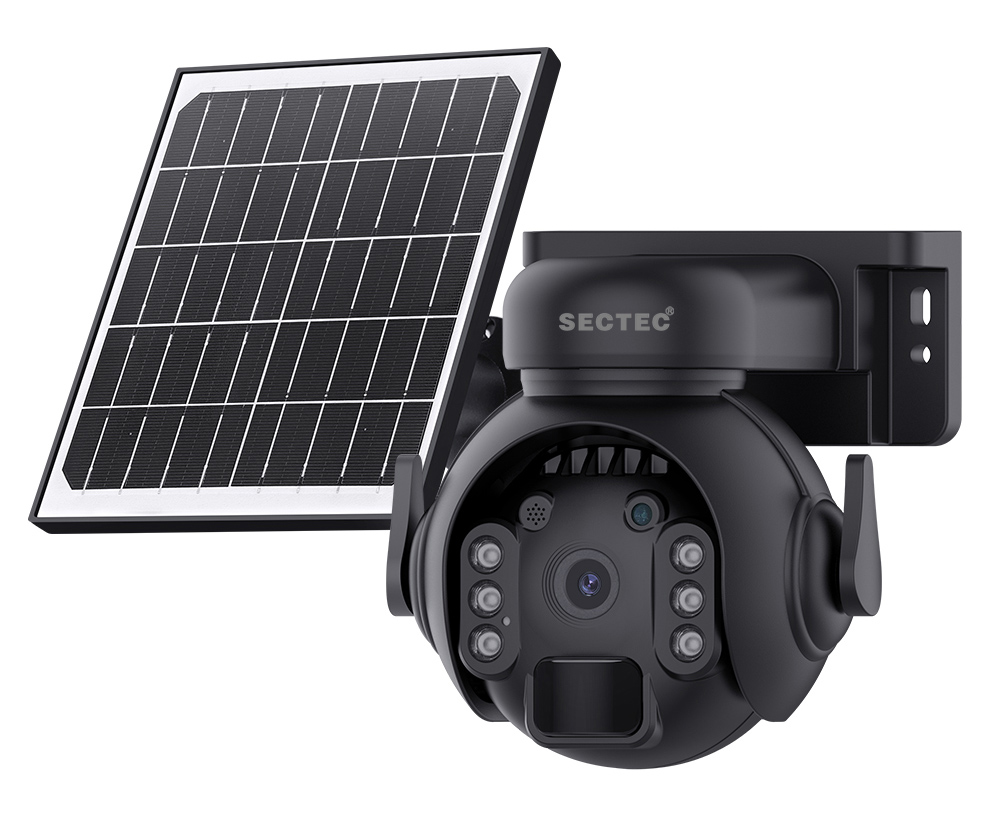 ST-515C-3M-5W-BK SECTEC smart ηλιακή κάμερα ST-515C-3M-5W-BK, 3MP, WiFi, SD, PTZ, IP65 - 5210131138779 - Image 1