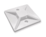 POWERTECH αυτοκόλλητη βάση δεματικών TIES-004, 30x30mm, 50τμχ, λευκό - 5210131021828