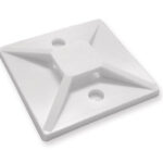 POWERTECH αυτοκόλλητη βάση δεματικών TIES-004, 30x30mm, 50τμχ, λευκό - 5210131021828