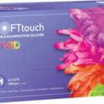 Bournas Medicals Touch Vivid Γάντια Νιτριλίου Χωρίς Πούδρα σε Μωβ Χρώμα 100 τεμάχια