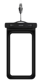 USAMS αδιάβροχη θήκη smartphone US-YD011, έως 7", IPX8, μαύρη - 6958444903149
