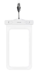 USAMS αδιάβροχη θήκη smartphone US-YD011, έως 7", IPX8, λευκή - 6958444903170