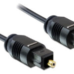 DELOCK καλώδιο ήχου Toslink 82880, gold plated, 2.2mm, 2m, μαύρο - 4043619828807