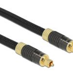 DELOCK καλώδιο ήχου Toslink 86594, gold plated, 3m, μαύρο - 4043619865949