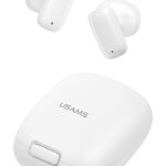 USAMS earphones με θήκη φόρτισης ID25, TWS, Φ13mm, 30/230mAh, λευκά - 6958444910161