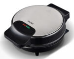BRUNO βαφλιέρα BRN-0253, 1000W, στρόγγυλη 19εκ, βαθιά, inox-μαύρη - 5210131142202