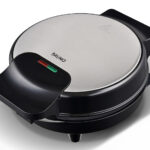 BRUNO βαφλιέρα BRN-0253, 1000W, στρόγγυλη 19εκ, βαθιά, inox-μαύρη - 5210131142202
