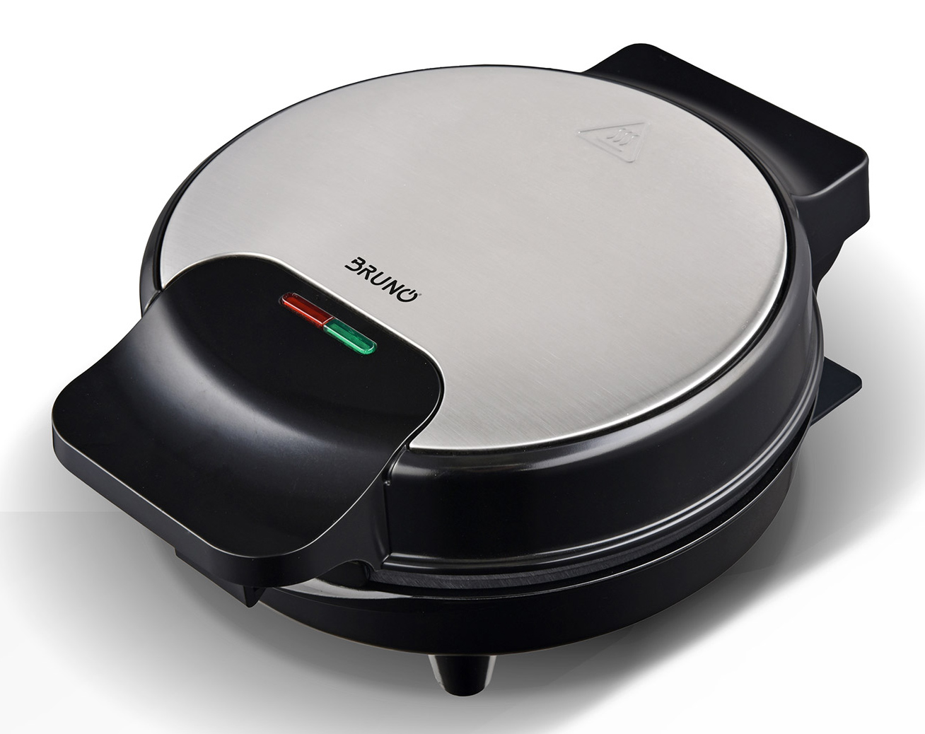 BRN-0253-01 BRUNO βαφλιέρα BRN-0253, 1000W, στρόγγυλη 19εκ, βαθιά, inox-μαύρη - 5210131142202 - Image 1