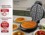 BRUNO βαφλιέρα BRN-0253, 1000W, στρόγγυλη 19εκ, βαθιά, inox-μαύρη - 5210131142202 - Image 2