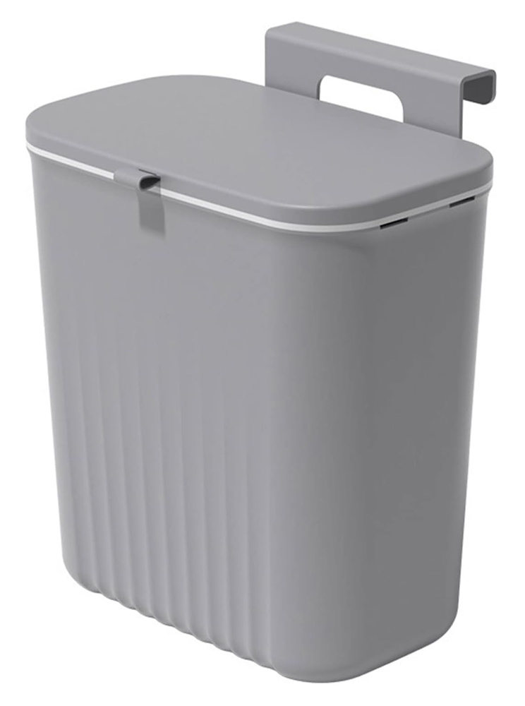 HUH-0152 HOME USE κάδος απορριμμάτων HUH-0152, 9lt, 26x16x29cm, γκρι - 5210131080429 - Image 1