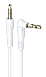 KAKUSIGA καλώδιο ήχου 3.5mm KSC-521, AUX, 90°, HiFi 1m, λευκό - 6921042117904