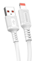 KAKUSIGA καλώδιο Lightning σε USB KSC-984, σιλικόνης, 3Α, 480Mbps, 1m, λευκό - 6921042141787