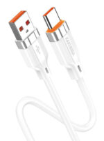 KAKUSIGA καλώδιο USB-C σε USB KSC-995, σιλικόνης, 5A, 480Mbps, 1m, λευκό - 6921042146300
