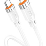 KAKUSIGA καλώδιο Lightning σε USB-C KSC-995, σιλικόνης, 30W, 480Mbps, 1m, λευκό - 6921042146324