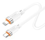 KAKUSIGA καλώδιο Lightning σε USB-C KSC-995, σιλικόνης, 30W, 480Mbps, 1m, λευκό - 6921042146324 - Image 2