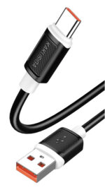 KAKUSIGA καλώδιο USB-C σε USB KSC-998, σιλικόνης, 5A, 480Mbps, 1m, μαύρο - 6921042147611