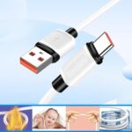 KAKUSIGA καλώδιο USB-C σε USB KSC-998, σιλικόνης, 5A, 480Mbps, 1m, μαύρο - 6921042147611 - Image 2
