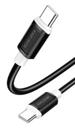 KAKUSIGA καλώδιο USB-C σε USB-C KSC-998, σιλικόνης, 100W, 480Mbps, 1m, μαύρο - 6921042147659