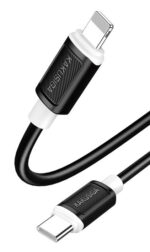 KAKUSIGA καλώδιο Lightning σε USB-C KSC-998, σιλικόνης, 30W, 480Mbps, 1m, μαύρο - 6921042147635