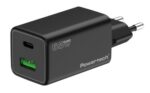 POWERTECH φορτιστής τοίχου PT-1501, USB/USB-C, 65W, GaN, μαύρος - 5210131140116 - Image 2