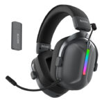 SADES gaming headset Defender, ασύρματα & ενσύρματα, 50mm, 1050mAh, RGB, multi-platform, μαύρο - 6974828470496