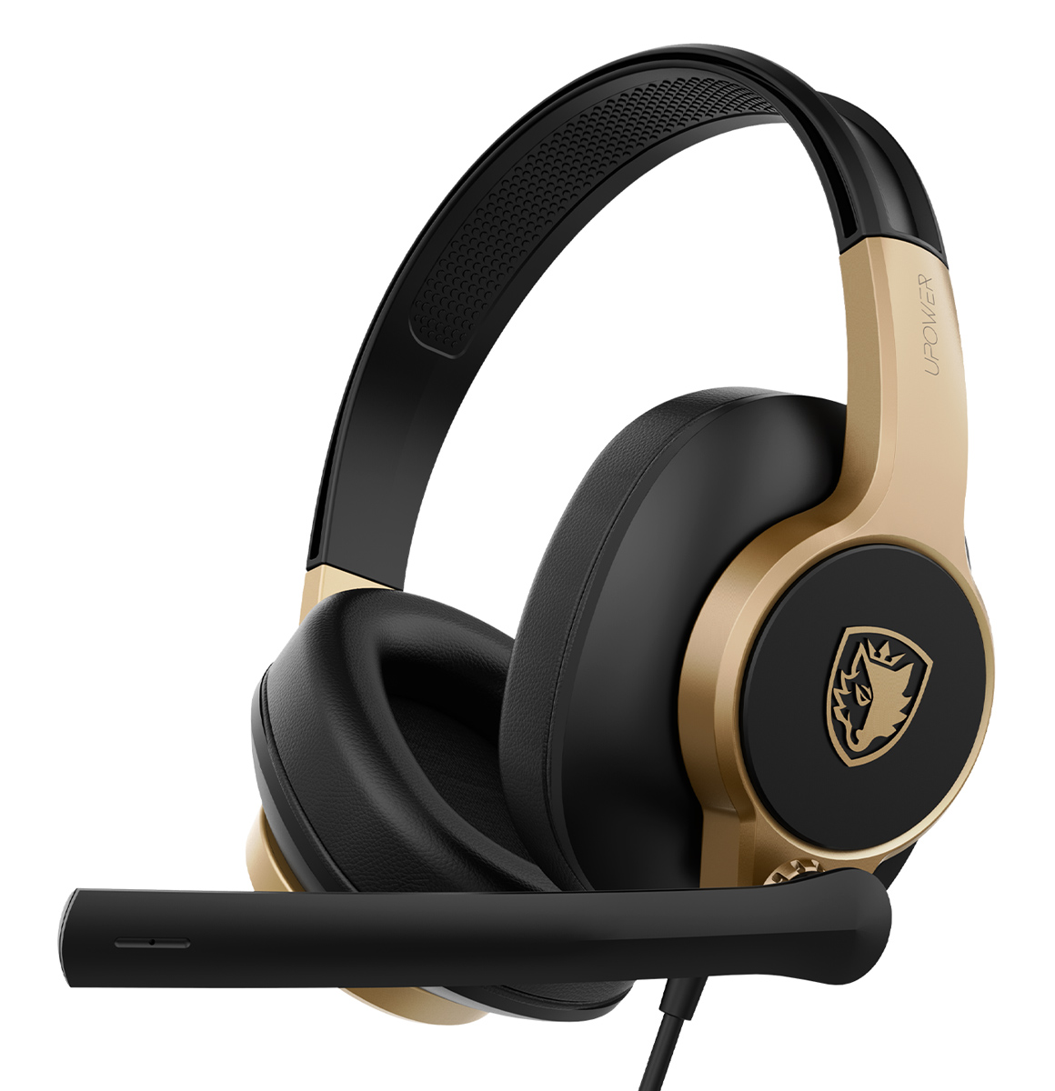 SA-703-BK SADES gaming headset UPOWER, 3.5mm σύνδεση, 40mm, μαύρο/χρυσό - 6974828470984 - Image 1