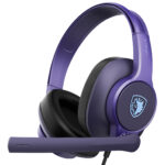 SADES gaming headset UPOWER, 3.5mm σύνδεση, 40mm, μωβ - 6974828470991