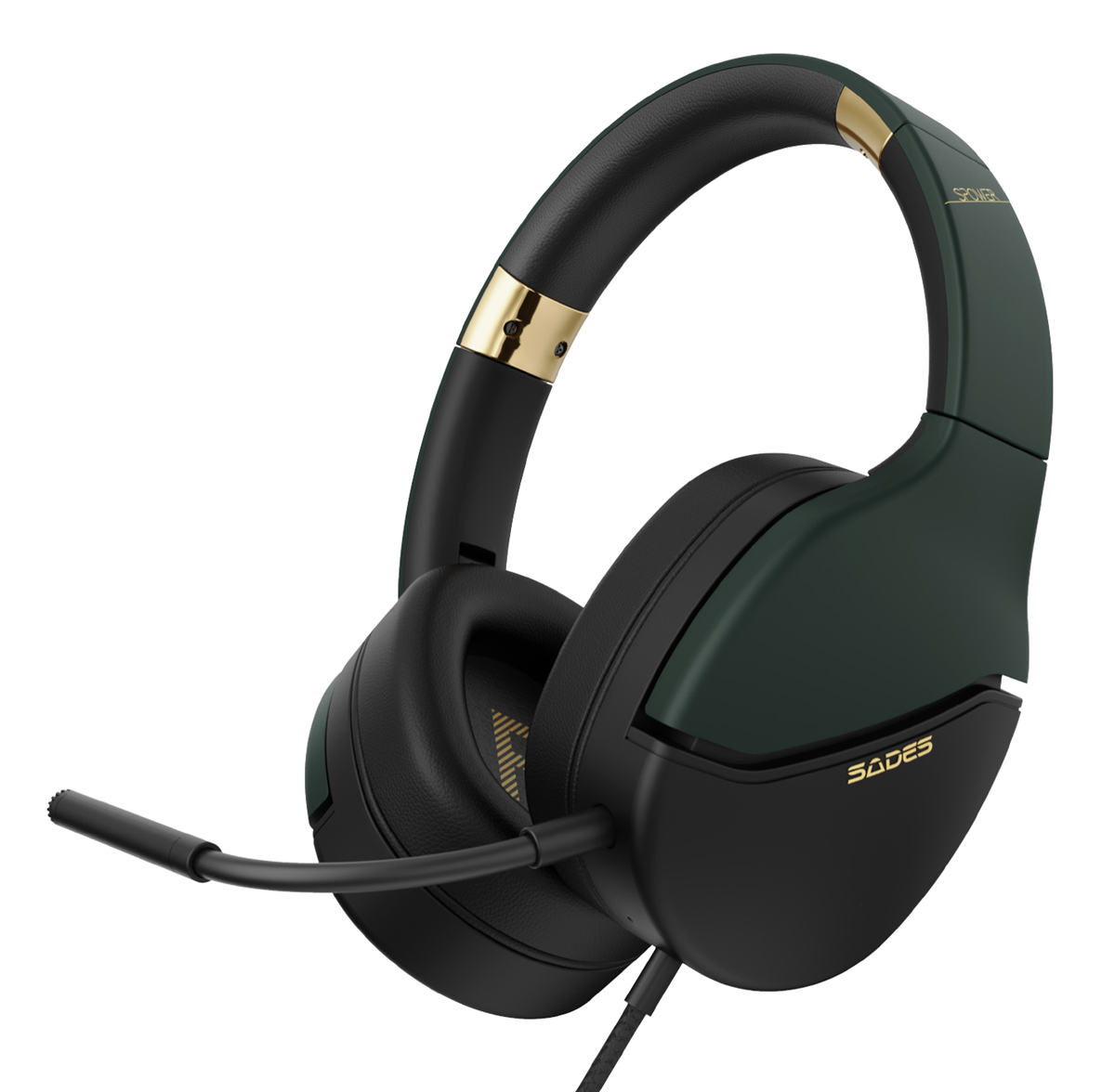 SA-725-BK SADES gaming headset SPOWER, 3.5mm σύνδεση, 40mm, multi-platform, μαύρο/πράσινο - 6974828470816 - Image 1