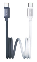 USAMS καλώδιο USB-C SJ756, 60W, 480Mbps, 1.2m, μαύρο/λευκό - 6958444993645