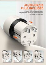 LDNIO φορτιστής τοίχου Q2319 με καλώδιο Lightning, EU/UK/US/AU βύσμα, USB/USB-C, 30W, γκρι - 5210131148440 - Image 2