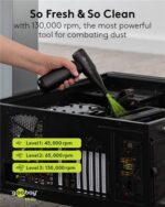 GOOBAY ηλεκτρικό air duster 77831 με φακό, 180W, 6000mAh, μαύρο - 4040849778315 - Image 2